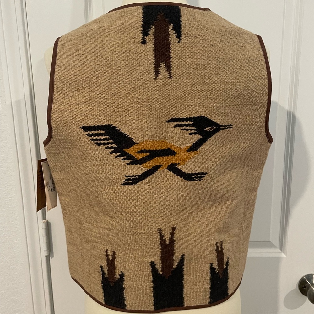 RRL Ralph Lauren Woven Vest with Bird Design - Picture 7 of 13